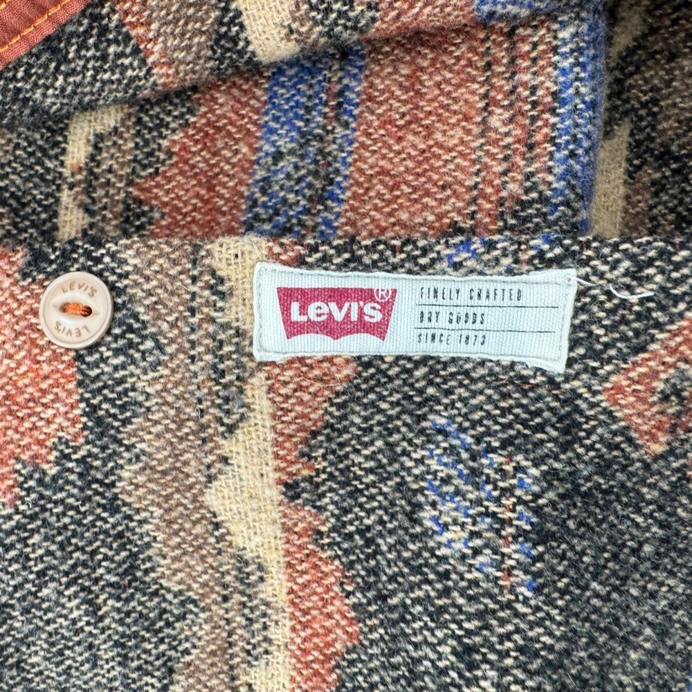 Levi's Multicolor Aztec-Pattern Lightweight Shirt Jacket - Brown Rust Blue - Picture 4 of 11